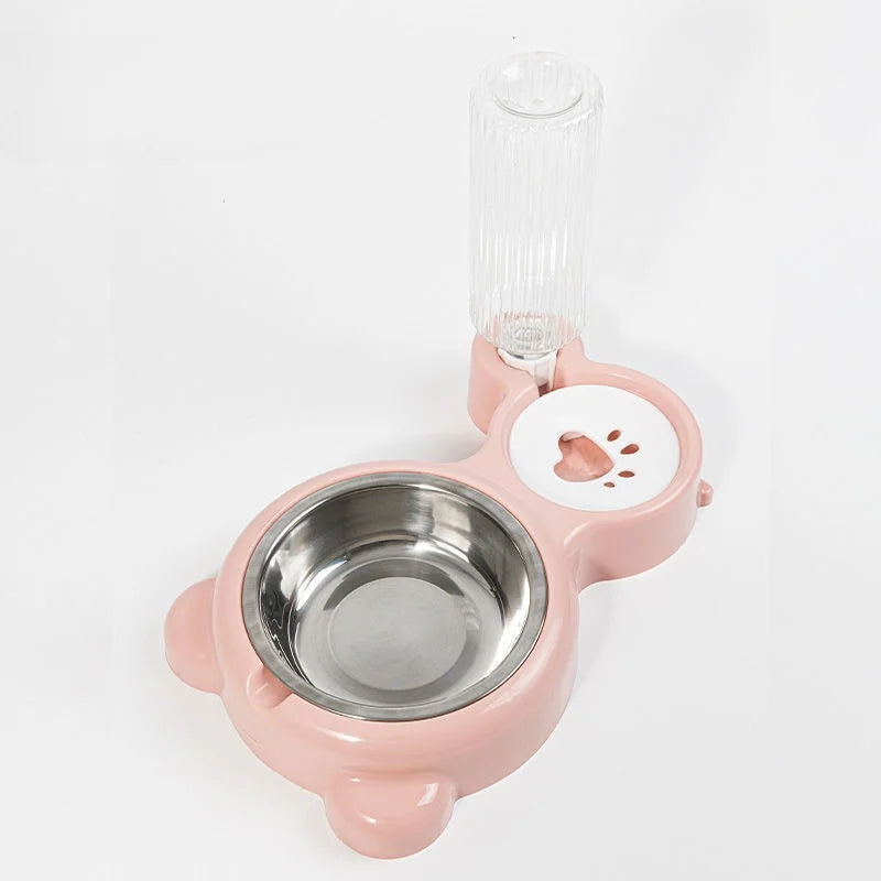 Dispensador de agua para mascotas para gatos y perros, almacenamiento automático de agua, tazón de comida para mascotas, contenedor de comida con bebedero, suministros para mascotas