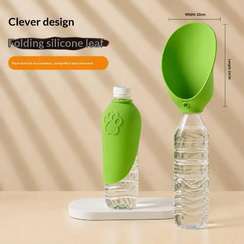 Dispensador de agua de silicona a prueba de fugas para mascotas, comedero portátil para mascotas, tazón para beber al aire libre, suministros duraderos para pasear cachorros y gatos {S}