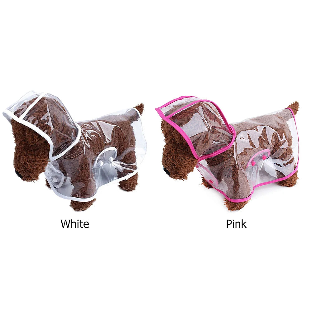 Suministros para mascotas, impermeable para perros, nuevo Poncho de plástico transparente a la moda, disfraces personalizados con borde de Color para perros grandes