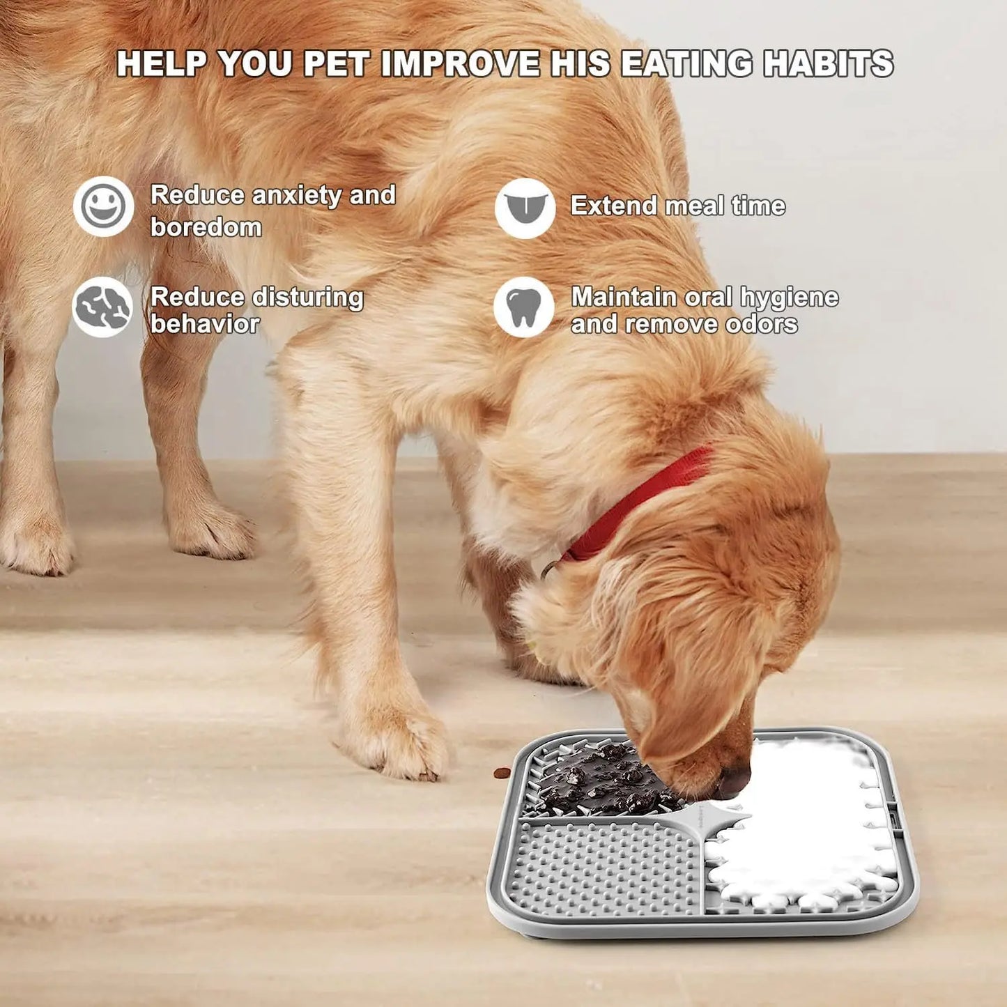 Pet Lick Silicone Mat Slow Feeder Dog Food Plate Bathing Distraction Sucker Training Feeder Supplies for Dogs