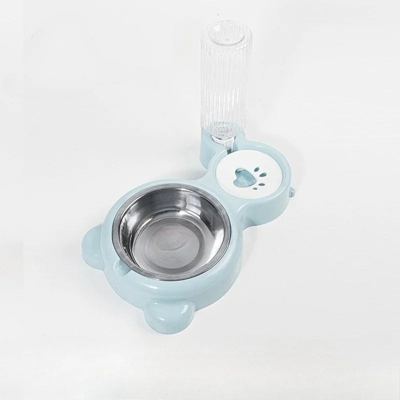 Dispensador de agua para mascotas para gatos y perros, almacenamiento automático de agua, tazón de comida para mascotas, contenedor de comida con bebedero, suministros para mascotas
