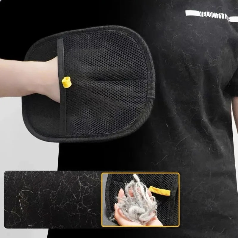 Guantes de aseo para mascotas, cepillo removedor de pelo para mascotas, guante de limpieza para gatitos, eliminación de pelo de perro y gato del sofá, alfombra, ropa, suministros para mascotas ﻿ ﻿
