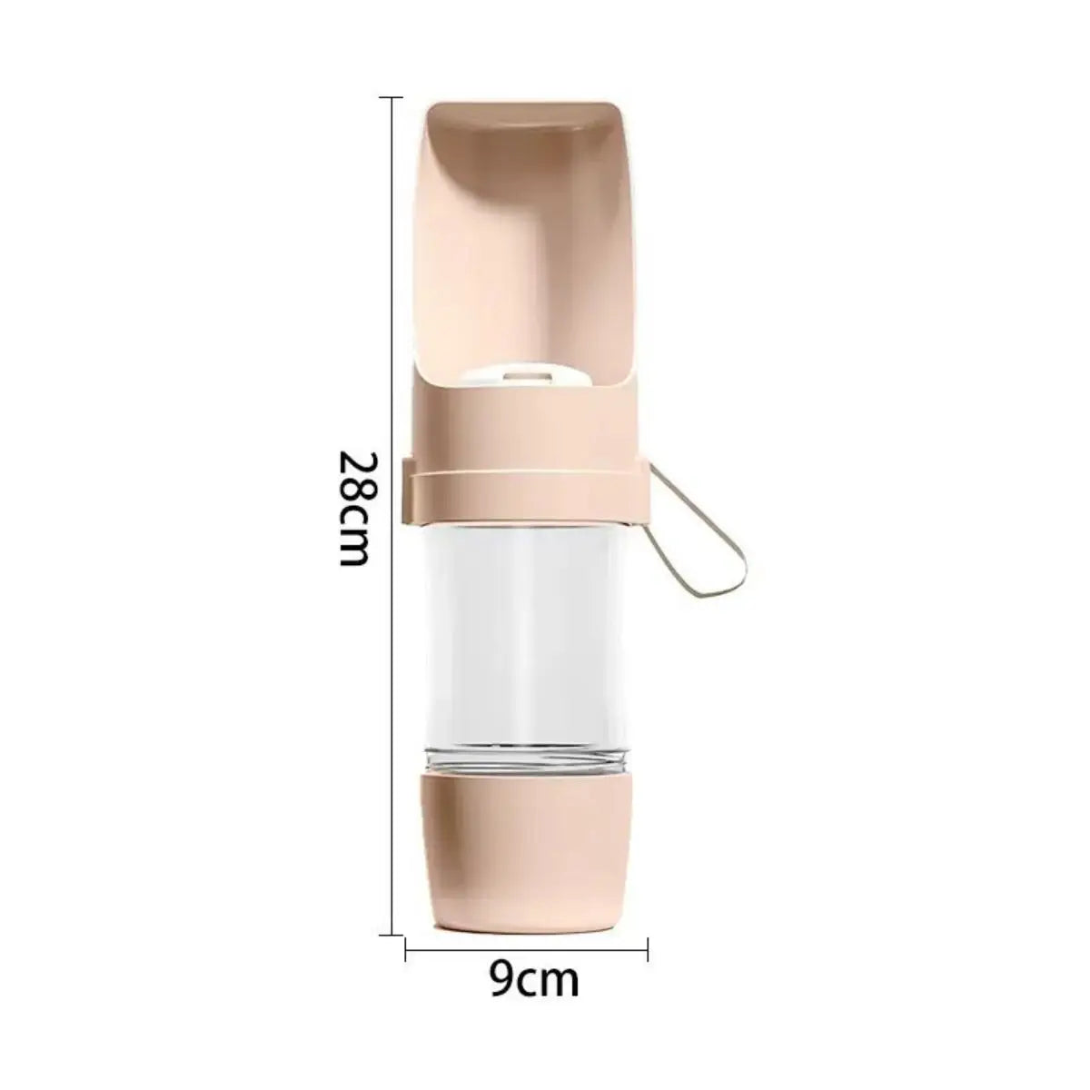 Botella de agua portátil para perros y gatos con almacenamiento de alimentos y contenedor de agua para cachorros, cuenco alimentador para perros, suministros para mascotas de viaje al aire libre