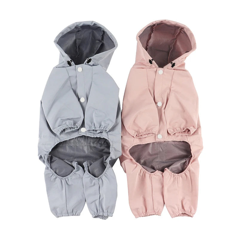 Suministros para mascotas Chubasquero de cuatro patas Ropa impermeable para primavera y verano Paquete completo para impermeable para perros Bear Schnauzer y
