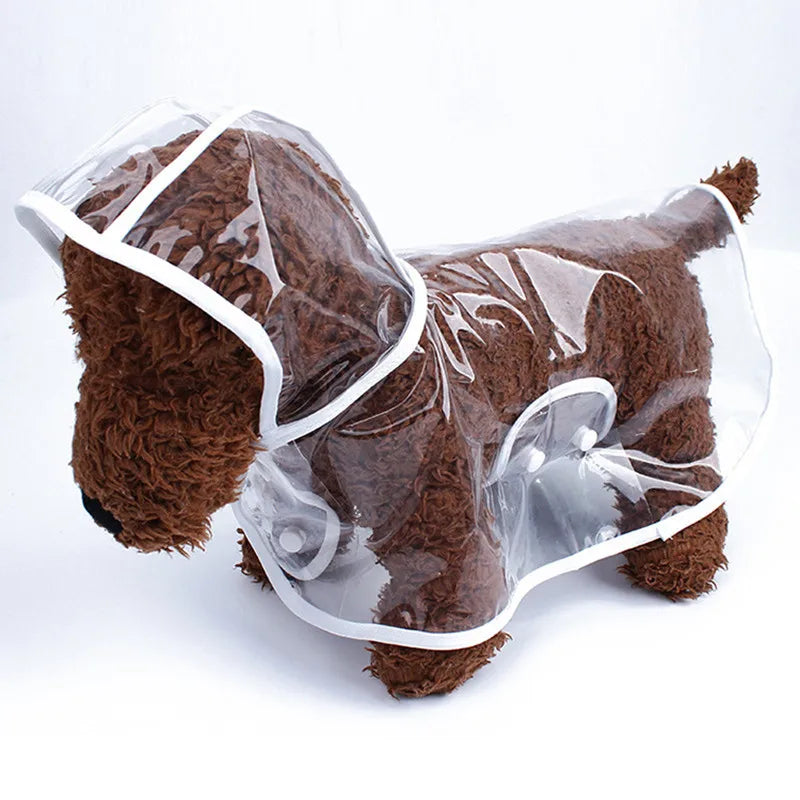 Suministros para mascotas, impermeable para perros, nuevo Poncho de plástico transparente a la moda, disfraces personalizados con borde de Color para perros grandes