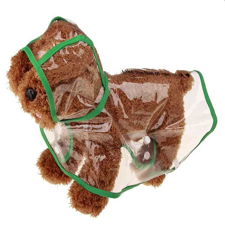 Suministros para mascotas, impermeable para perros, nuevo Poncho de plástico transparente a la moda, disfraces personalizados con borde de Color para perros grandes