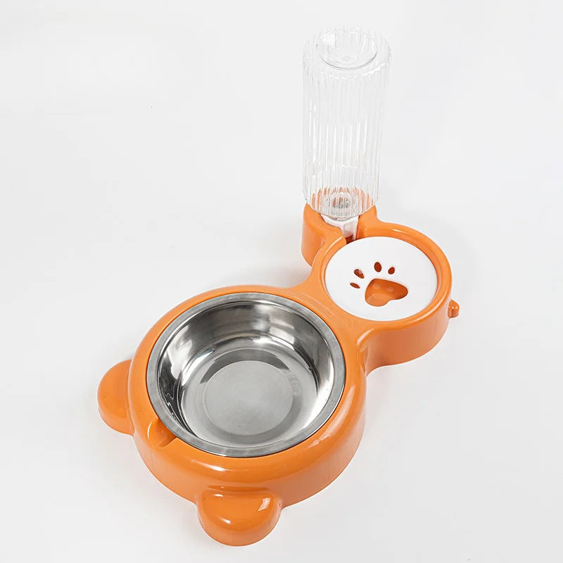 Dispensador de agua para mascotas para gatos y perros, almacenamiento automático de agua, tazón de comida para mascotas, contenedor de comida con bebedero, suministros para mascotas