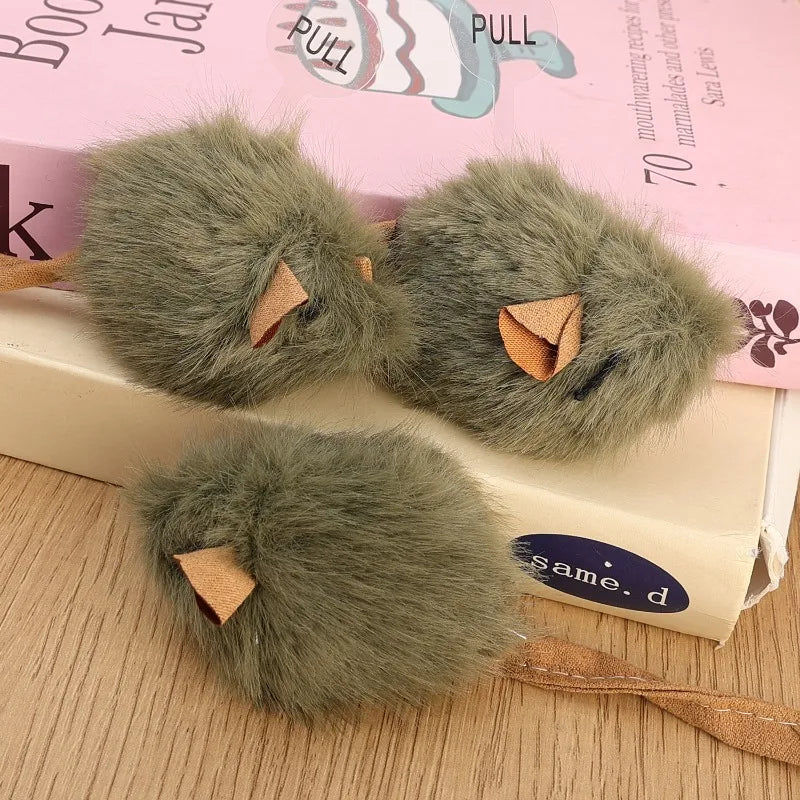 Juguetes Interactivos para Mascotas, Ratones de Peluche Simulados, Ratones con Sonido Simulado, Juguetes para Masticar para Gatos y Perros, Suministros de Entrenamiento para Mascotas en el Hogar
