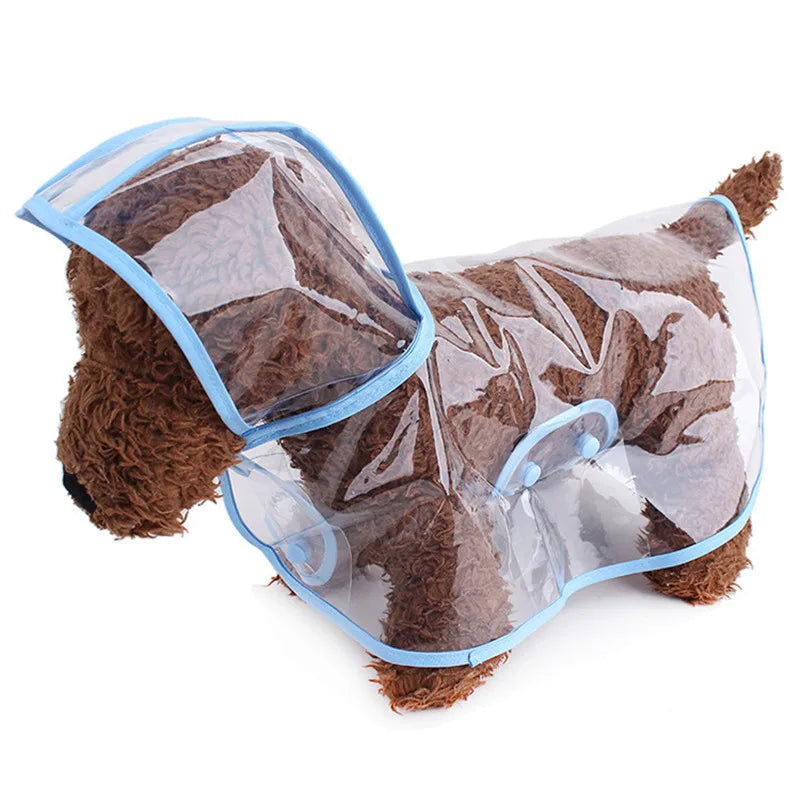 Suministros para mascotas, impermeable para perros, nuevo Poncho de plástico transparente a la moda, disfraces personalizados con borde de Color para perros grandes