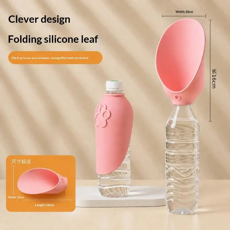 Dispensador de agua de silicona a prueba de fugas para mascotas, comedero portátil para mascotas, tazón para beber al aire libre, suministros duraderos para pasear cachorros y gatos {S}