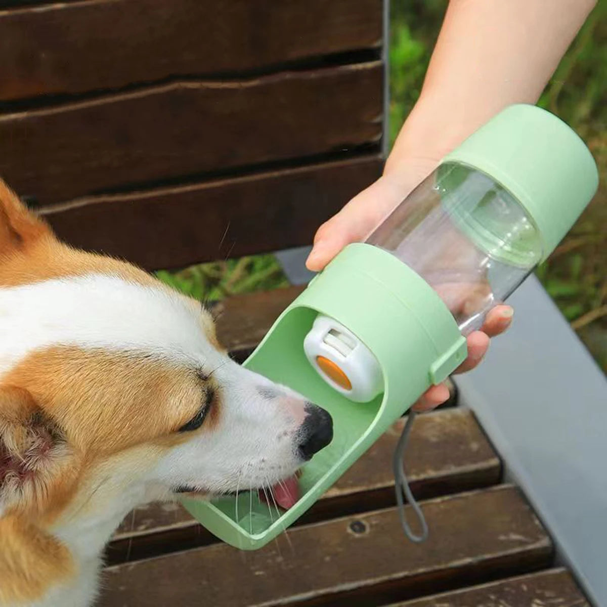 Botella de agua portátil para perros y gatos con almacenamiento de alimentos y contenedor de agua para cachorros, cuenco alimentador para perros, suministros para mascotas de viaje al aire libre