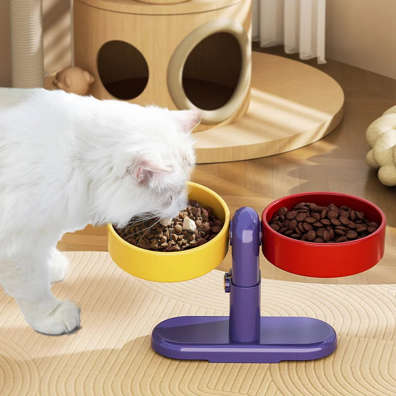 Artículos para mascotas: Comederos para gatos/vasos para agua, comederos para perros, comederos para mascotas resistentes a volcaduras, altura ajustable.