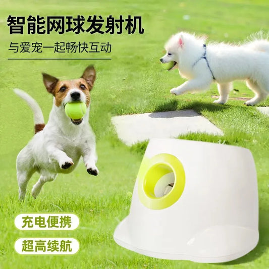 Máquina Lanzadora de Pelotas de Tenis para Mascotas, Suministros para Perros, Juguete Interactivo de Entrenamiento al Aire Libre, Lanzador Automático de Comida