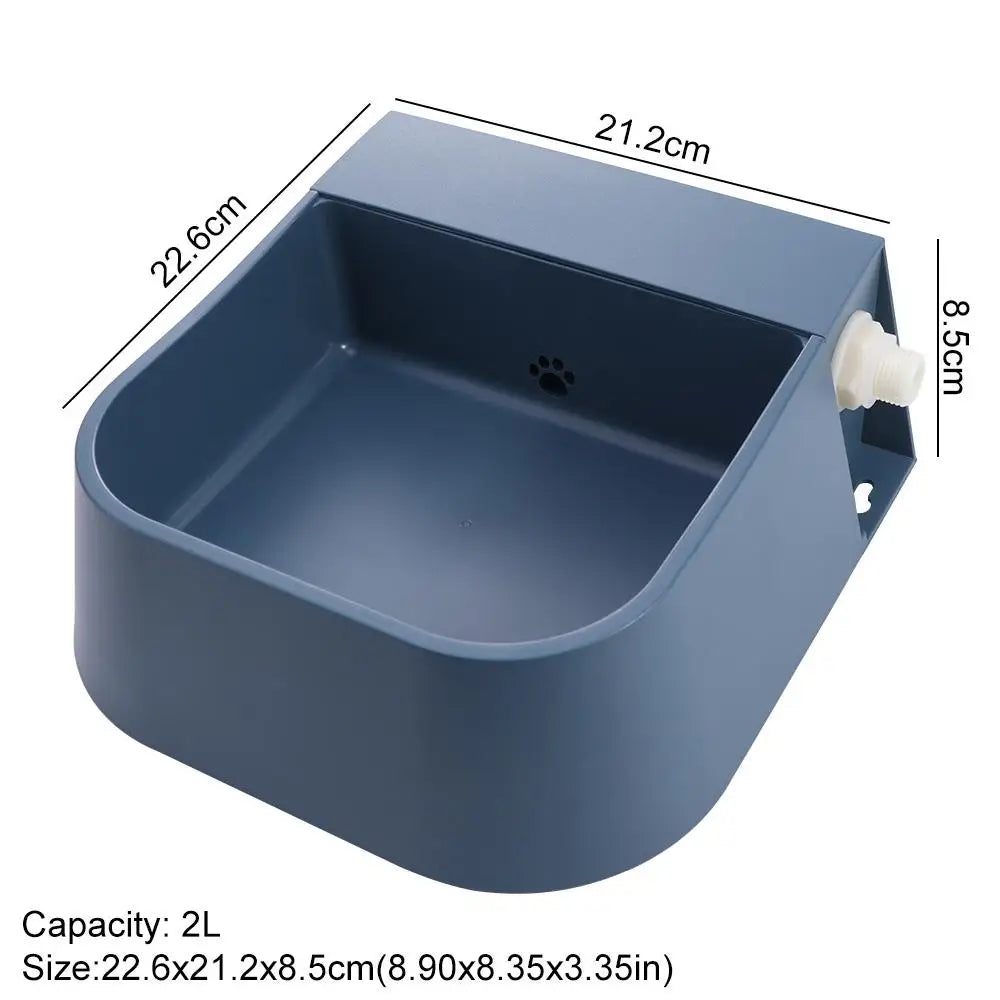 Suministros para Mascotas, Bebedero para Mascotas de 2L con Válvula Flotante, Bebedero Automático de Alta Capacidad, Recipiente de Agua con Relleno Automático para Perros y Gatos