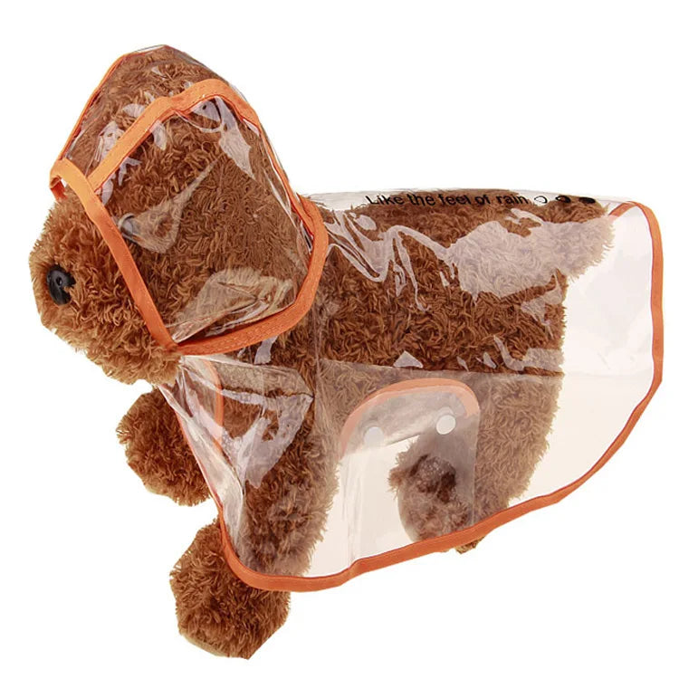 Suministros para mascotas, impermeable para perros, nuevo Poncho de plástico transparente a la moda, disfraces personalizados con borde de Color para perros grandes
