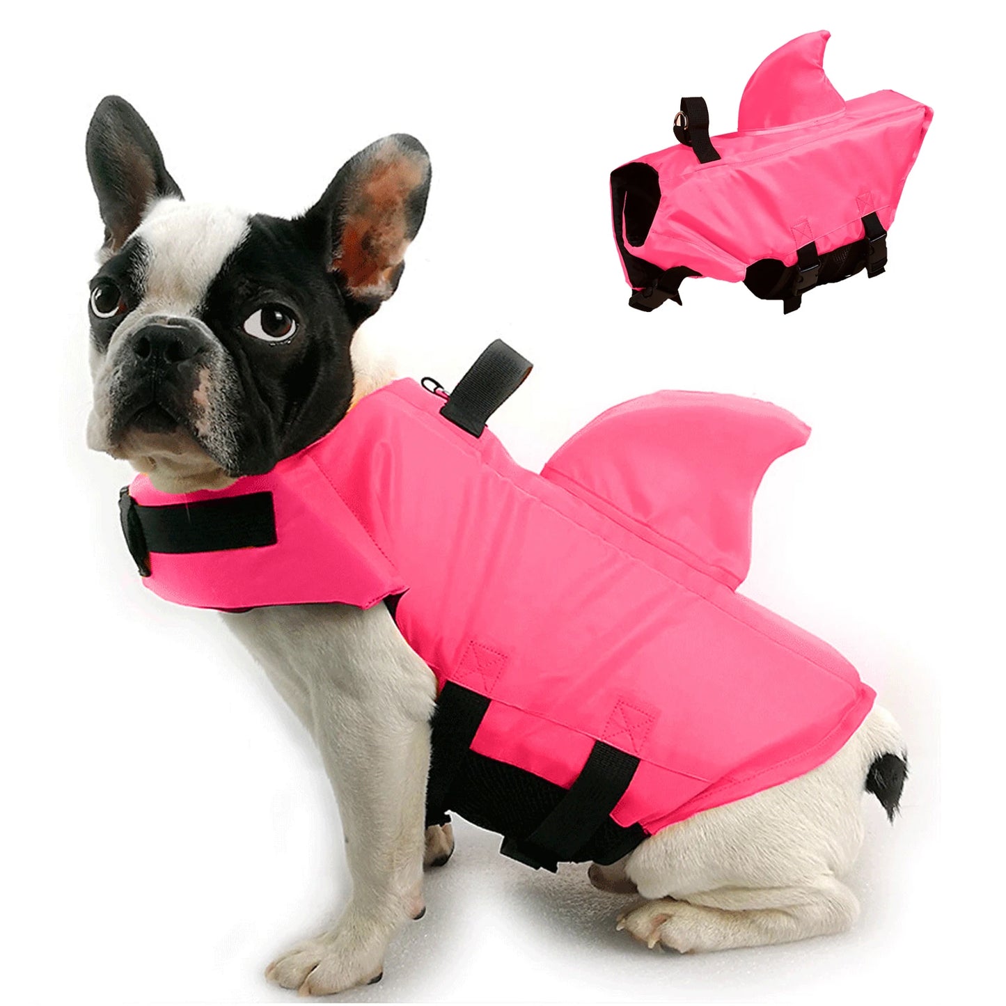 Dog Life Jacket Enhanced Buoyancy Small Dogs Shark Swimming Clothes Safety Vest with Handle for Medium Large Dogs Surfing