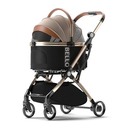 Cochecito Transportín Premium Plegable para Perros y Gatos
