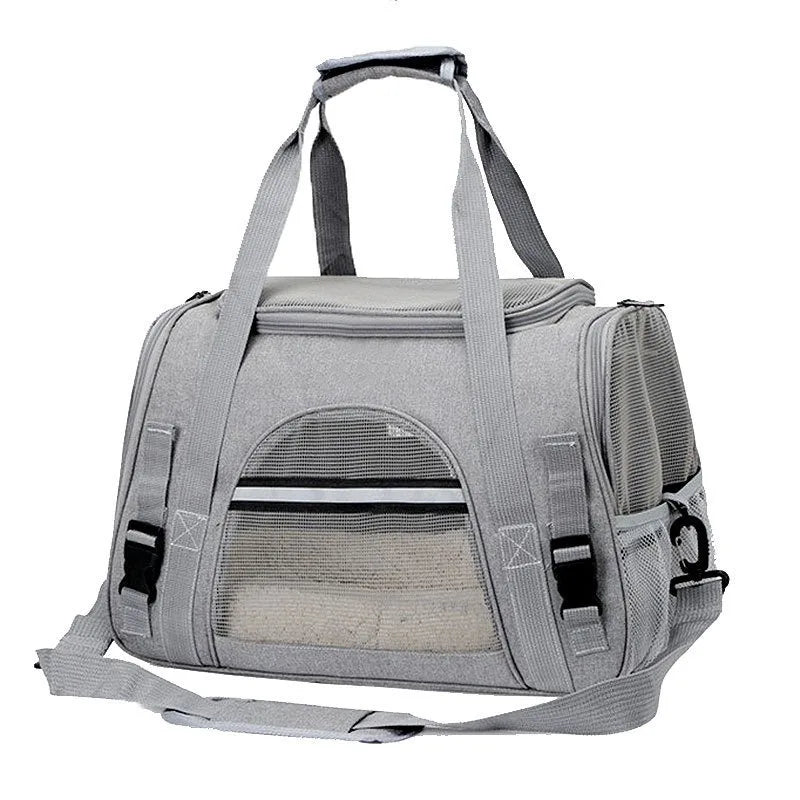 Pet Carrying Bag, Approved by the Airline, Suitable for Cats and Dogs Under 20 Pounds. Soft Cat Carrying Bag with Cushion for Tr