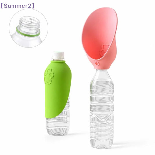 Dispensador de agua de silicona a prueba de fugas para mascotas, comedero portátil para mascotas, tazón para beber al aire libre, suministros duraderos para pasear cachorros y gatos {S}