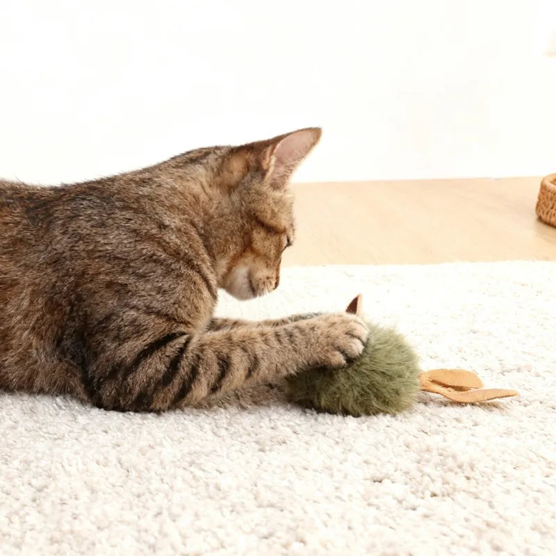 Juguetes Interactivos para Mascotas, Ratones de Peluche Simulados, Ratones con Sonido Simulado, Juguetes para Masticar para Gatos y Perros, Suministros de Entrenamiento para Mascotas en el Hogar