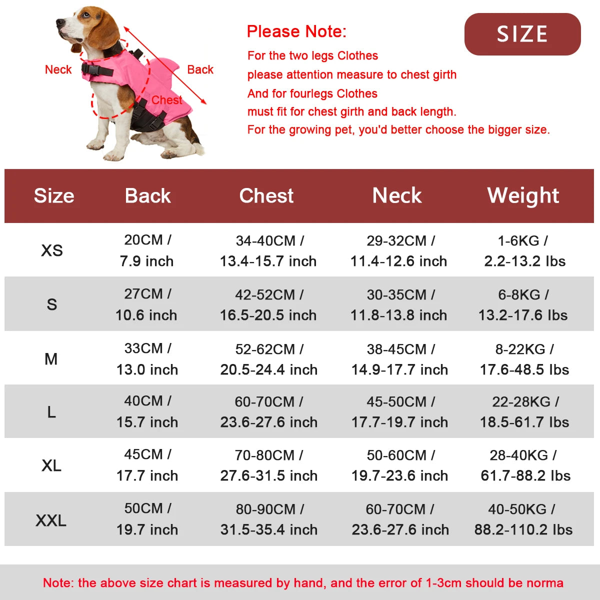 Dog Life Jacket Enhanced Buoyancy Small Dogs Shark Swimming Clothes Safety Vest with Handle for Medium Large Dogs Surfing