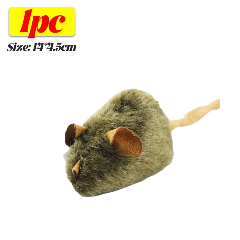 Juguetes Interactivos para Mascotas, Ratones de Peluche Simulados, Ratones con Sonido Simulado, Juguetes para Masticar para Gatos y Perros, Suministros de Entrenamiento para Mascotas en el Hogar