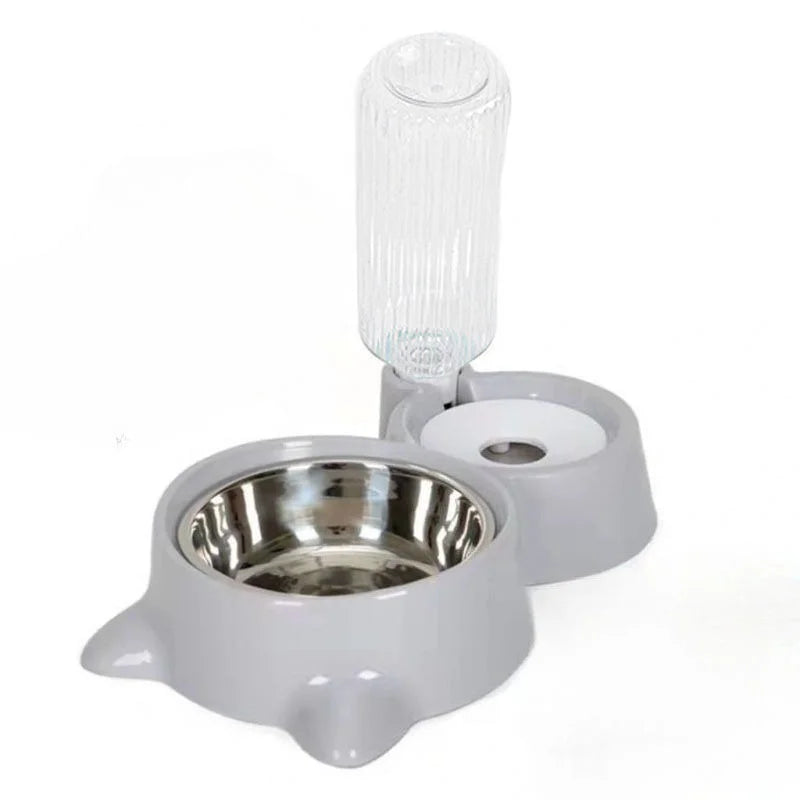 Dispensador de agua para mascotas para gatos y perros, almacenamiento automático de agua, tazón de comida para mascotas, contenedor de comida con bebedero, suministros para mascotas