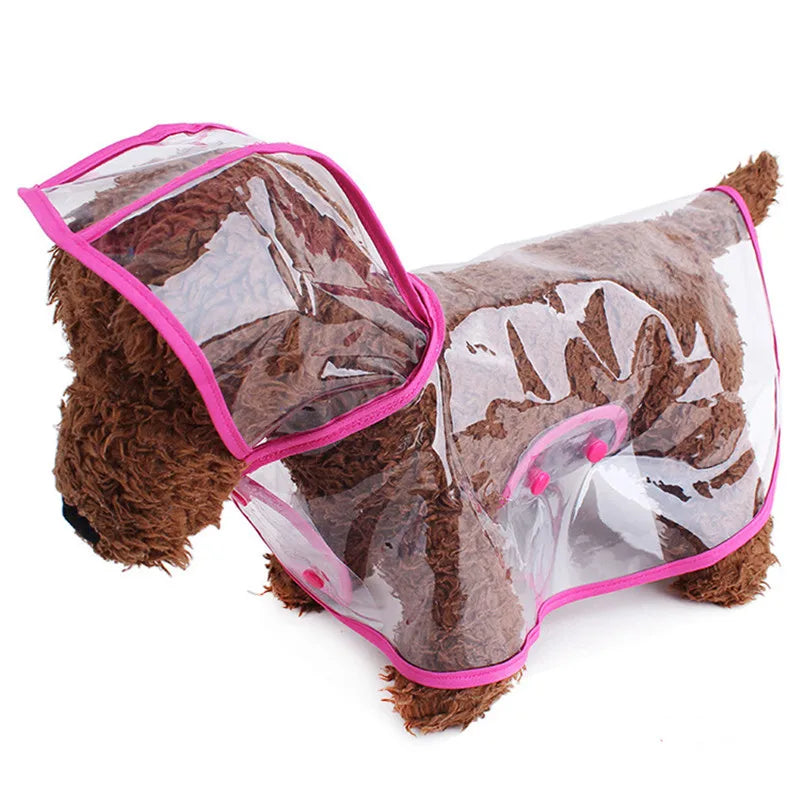 Suministros para mascotas, impermeable para perros, nuevo Poncho de plástico transparente a la moda, disfraces personalizados con borde de Color para perros grandes